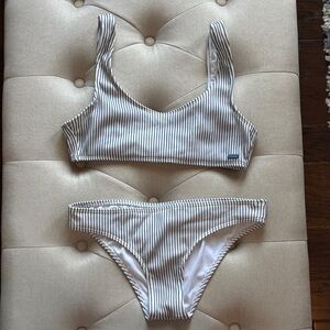 Roxy Striped Bikini Set